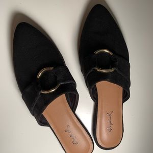 BRAND NEW Black Suede Mules